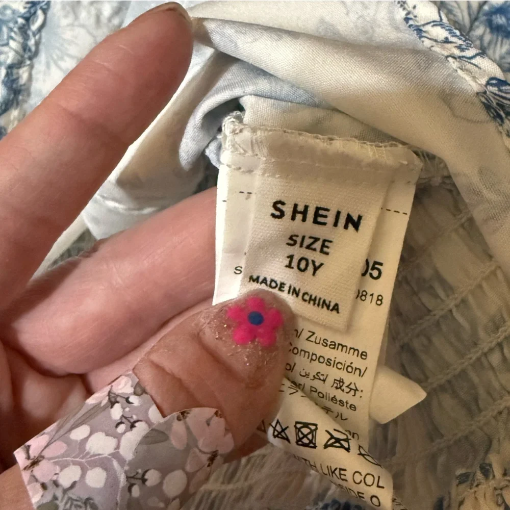 SHEIN blue white